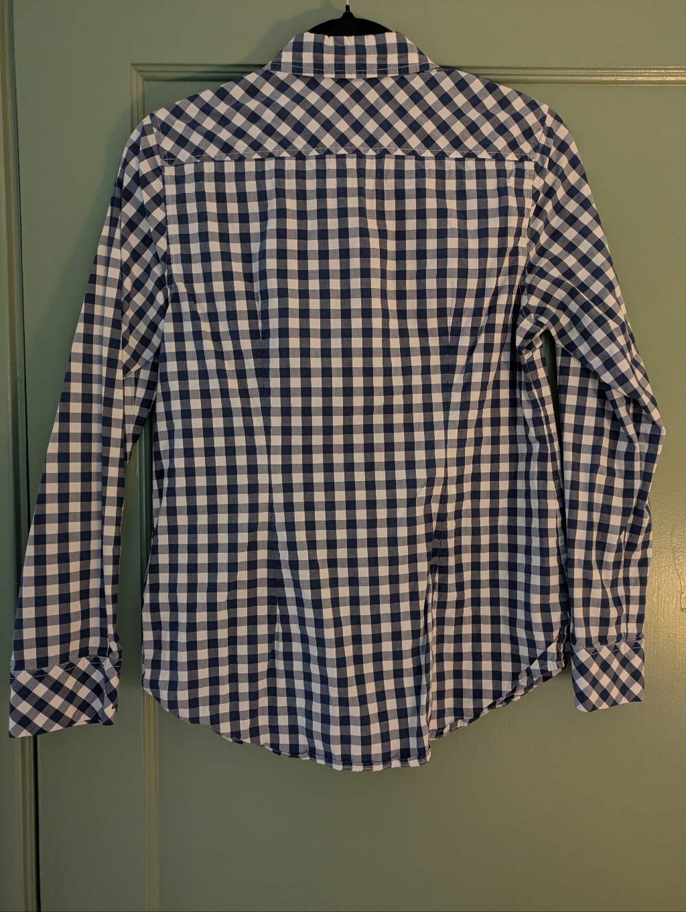 Vineyard Vines - Women's Navy Blue And White Gingham Shirt - Size 4 - Picture 3 of 3